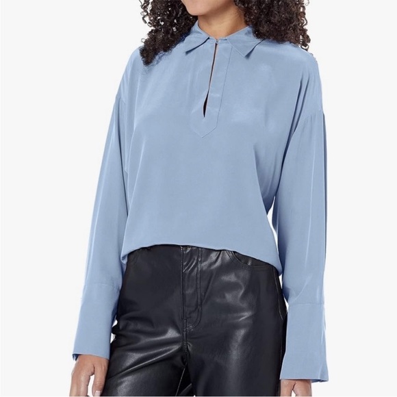 Rebecca Taylor Women's Essential Silk Blouse Top in Snow Size S - Picture 5 of 14